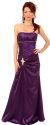 Main image of Ruched Bejeweled Fitted Formal Evening Dress